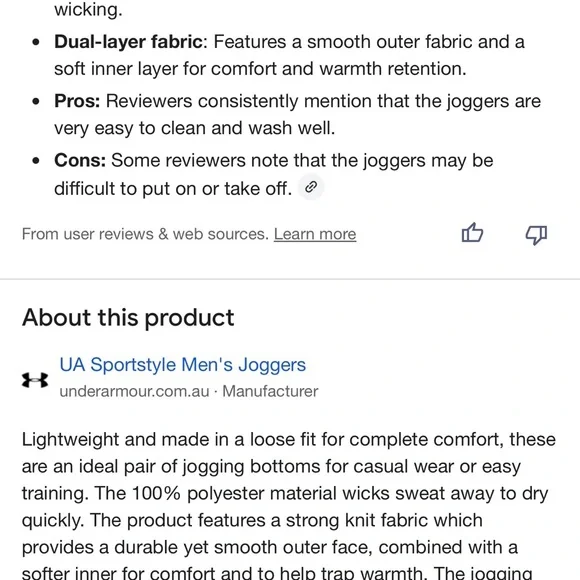 Under Armour Sportsyle Tricot Joggers Black Sweatpants Men's XXL $59.90 - Picture 4 of 11